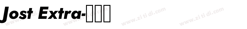Jost Extra字体转换
